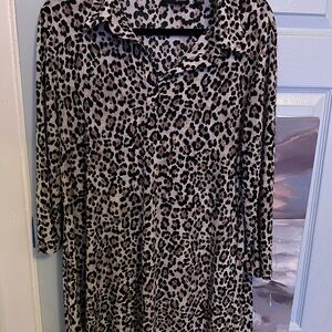 Attitudes by Renee Leopard print top